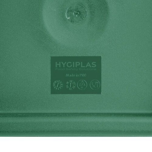 Hygiplas Pokrywka do pojemnika na żywność 231x231 mm, Hygiplas CF047, zielona Hygiplas Pokrywka do pojemnika na żywność 231x231 mm, Hygiplas CF047, zielona