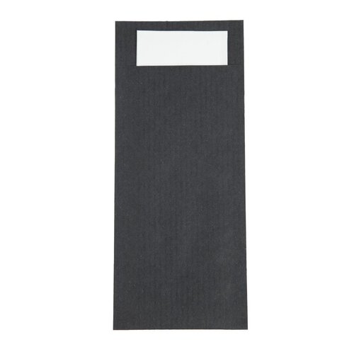 Europochette Kieszonka na sztućce 195x57.5 mm, Europochette CK236, czarna (500 szt.) Europochette Kieszonka na sztućce 195x57.5 mm, Europochette CK236, czarna (500 szt.)