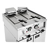 Buffalo Frytownica elektryczna 2-komorowa stacjonarna 16L, 12kW, Buffalo SA782, 400V na podstawie szafkowej z kranem spustowym