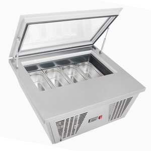 Polar Refrigeration  Dystrybutor do lodów na 4 kuwety 1/3GN, 87L, -24 do -15°C, nablatowy, Polar GK068 G-serie