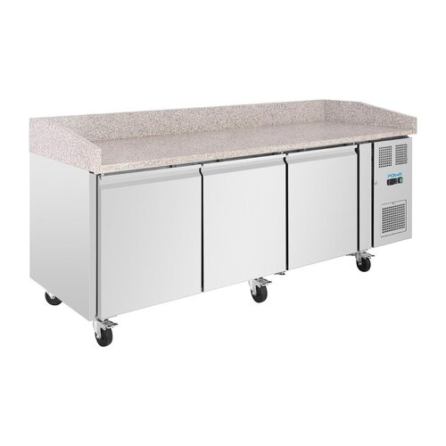 Polar Refrigeration Stół do pizzy 3-drzwiowy 634L, od 2 do 5°C, Polar U-Series UA082, 800x2020x(h)1000 mm, agregat boczny Polar Refrigeration Stół do pizzy 3-drzwiowy 634L, od 2 do 5°C, Polar U-Series UA082, 800x2020x(h)1000 mm, agregat boczny