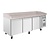 Polar Refrigeration  Stół do pizzy 3-drzwiowy 634L, od 2 do 5°C, Polar U-Series UA082, 800x2020x(h)1000 mm, agregat boczny