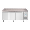 Polar Refrigeration  Stół do pizzy 3-drzwiowy 634L, od 2 do 5°C, Polar U-Series UA082, 800x2020x(h)1000 mm, agregat boczny