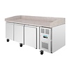 Polar Refrigeration  Stół do pizzy 3-drzwiowy 634L, od 2 do 5°C, Polar U-Series UA082, 800x2020x(h)1000 mm, agregat boczny