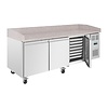 Polar Refrigeration  Stół do pizzy 3-drzwiowy 634L, od 2 do 5°C, Polar U-Series UA082, 800x2020x(h)1000 mm, agregat boczny