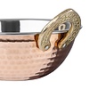 Olympia Miedziana miska z mosiężnymi uchwytami 400 ml, 170x137x(h)51 mm, Olympia HY128