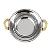 Olympia Miedziana miska z mosiężnymi uchwytami 400 ml, 170x137x(h)51 mm, Olympia HY128