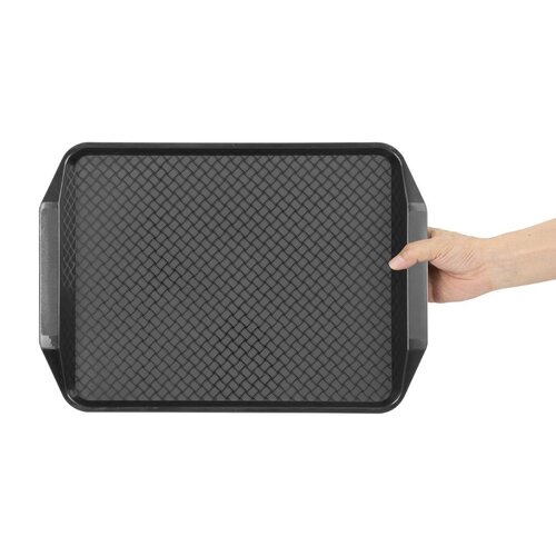 Olympia Prostokątna taca do serwowania 305x435 mm, z polipropylenu, Olympia HY809, czarna Olympia Prostokątna taca do serwowania 305x435 mm, z polipropylenu, Olympia HY809, czarna