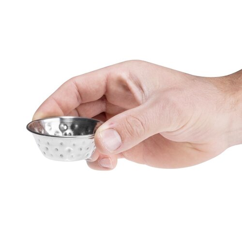 Olympia Miseczka do sosów ze stali nierdzewnej 45 ml, Olympia FU288 srebrna (12 szt.)