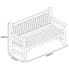 Rowlinson Ławka ogrodowa z drewna iglastego 1500x670x(h)950 mm, Rowlinson CG093
