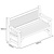 Rowlinson Ławka ogrodowa z drewna iglastego 1500x670x(h)950 mm, Rowlinson CG093
