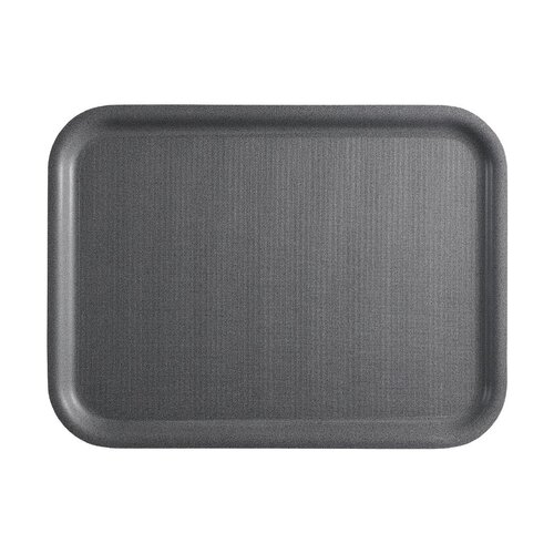 Cambro Antypoślizgowa prostokątna taca do serwowania 330x430 mm, z laminatu, Cambro Mykonos CX379, szara Cambro Antypoślizgowa prostokątna taca do serwowania 330x430 mm, z laminatu, Cambro Mykonos CX379, szara