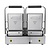 Buffalo Grill kontaktowy podwójny ryflowany, 2.9kW, 230V, 300°C, Buffalo CU604