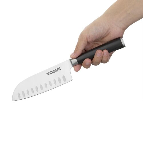 Vogue Nóż kucharski Santoku 255 mm, Vogue FS684, czarny Vogue Nóż kucharski Santoku 255 mm, Vogue FS684, czarny