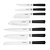 Vogue Nóż kucharski Santoku 255 mm, Vogue FS684, czarny