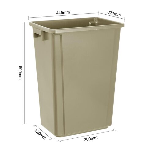 Jantex Kosz na śmieci 60L z polipropylenu, Jantex FX149, beżowy Jantex Kosz na śmieci 60L z polipropylenu, Jantex FX149, beżowy
