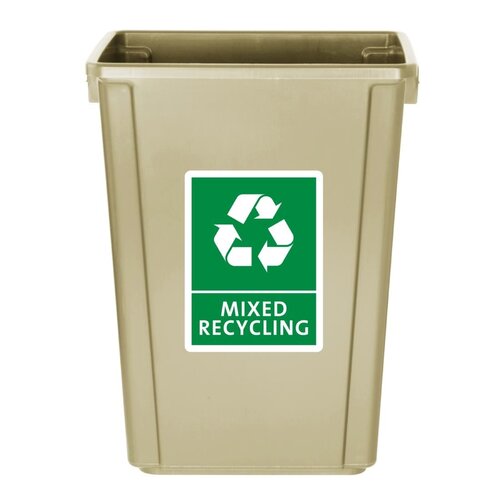 Jantex Kosz na śmieci 60L z polipropylenu, Jantex FX149, beżowy Jantex Kosz na śmieci 60L z polipropylenu, Jantex FX149, beżowy