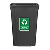 Jantex Kosz na śmieci 80L z polipropylenu, Jantex DX966, czarny