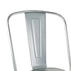 Bolero Krzesło cateringowe z siedziskiem o wysokości 442 mm, do użytku zewnętrznego, Bolero Bistro GL338, szare (4 szt.)