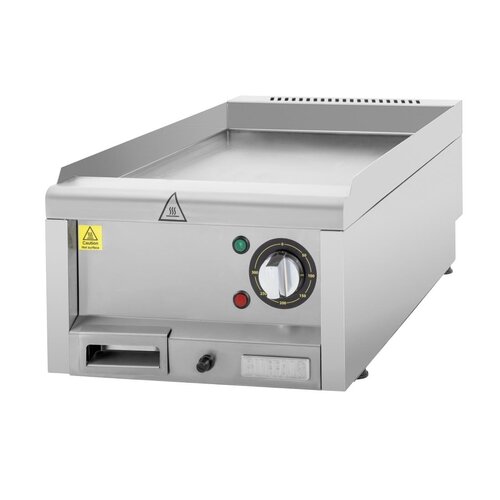 Buffalo Elektryczna płyta grillowa gładka, 3kW, 230V, Buffalo 600 Serie CU473 Buffalo Elektryczna płyta grillowa gładka, 3kW, 230V, Buffalo 600 Serie CU473