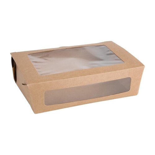 Fiesta Kompostowalne pudełka na żywność z okienkiem 1.6L, 211x143x(h)60 mm, Fiesta Recyclable FN899 (100 szt.) Fiesta Kompostowalne pudełka na żywność z okienkiem 1.6L, 211x143x(h)60 mm, Fiesta Recyclable FN899 (100 szt.)