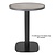 Bolero Blat do stołu z włókna szklanego Ø580x(h)38 mm, Bolero DL486, brązowy