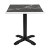 Bolero Blat do stołu ze szkła hartowanego 700x700x(h)38 mm, Bolero FU516, szary