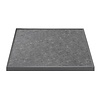 Bolero Blat do stołu ze szkła hartowanego 700x700x(h)38 mm, Bolero DZ873, czarny
