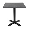 Bolero Blat do stołu ze szkła hartowanego 700x700x(h)38 mm, Bolero DZ873, czarny