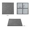 Bolero Blat do stołu ze szkła hartowanego 700x700x(h)38 mm, Bolero DZ873, czarny