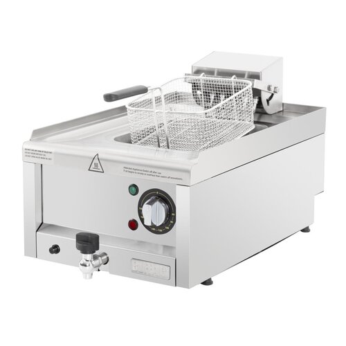 Buffalo Frytownica elektryczna nastawna 8L, 6kW, Buffalo CU476, 400V z kranem spustowym Buffalo Frytownica elektryczna nastawna 8L, 6kW, Buffalo CU476, 400V z kranem spustowym
