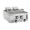 Buffalo Frytownica elektryczna 2-komorowa nastawna 16L, 12kW, Buffalo CU477, 400V z kranem spustowym