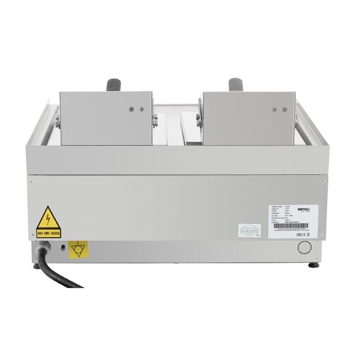 Buffalo Frytownica elektryczna 2-komorowa nastawna 16L, 12kW, Buffalo CU477, 400V z kranem spustowym Buffalo Frytownica elektryczna 2-komorowa nastawna 16L, 12kW, Buffalo CU477, 400V z kranem spustowym