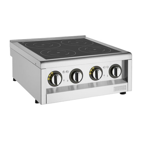 Buffalo Kuchenka indukcyjna z 4 polami grzewczymi, nablatowa, 6kW, 240V, Buffalo FU219 Buffalo Kuchenka indukcyjna z 4 polami grzewczymi, nablatowa, 6kW, 240V, Buffalo FU219