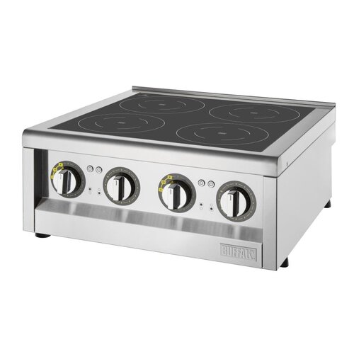 Buffalo Kuchenka indukcyjna z 4 polami grzewczymi, nablatowa, 6kW, 240V, Buffalo FU219 Buffalo Kuchenka indukcyjna z 4 polami grzewczymi, nablatowa, 6kW, 240V, Buffalo FU219
