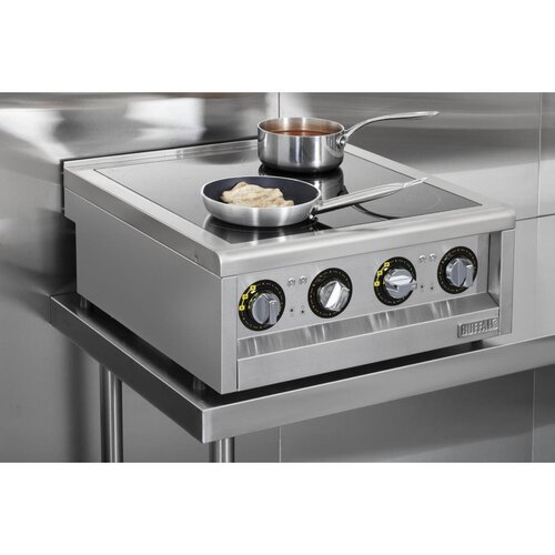 Buffalo Kuchenka indukcyjna z 4 polami grzewczymi, nablatowa, 6kW, 240V, Buffalo FU219 Buffalo Kuchenka indukcyjna z 4 polami grzewczymi, nablatowa, 6kW, 240V, Buffalo FU219