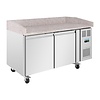 Polar Refrigeration  Stół do pizzy 2-drzwiowy 290L, z blatem granitowym, Polar U-Series UA081, 800x1510x(h)1000 mm, agregat boczny