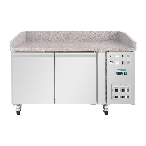 Polar Refrigeration Stół do pizzy 2-drzwiowy 290L, z blatem granitowym, Polar U-Series UA081, 800x1510x(h)1000 mm, agregat boczny Polar Refrigeration Stół do pizzy 2-drzwiowy 290L, z blatem granitowym, Polar U-Series UA081, 800x1510x(h)1000 mm, agregat boczny
