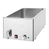 Buffalo Bemar elektryczny 1-komorowy 1x GN 1/1, Buffalo FT694, nastawny 1.2kW, 230V z kranem spustowym