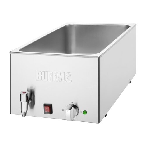 Buffalo Bemar elektryczny 1-komorowy 1x GN 1/1, Buffalo FT694, nastawny 1.2kW, 230V z kranem spustowym Buffalo Bemar elektryczny 1-komorowy 1x GN 1/1, Buffalo FT694, nastawny 1.2kW, 230V z kranem spustowym