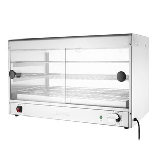 Buffalo Nablatowa witryna grzewcza 30 do 90°C, 650W, z prostą szybą Buffalo CJ559, 363x744x(h)433 mm Buffalo Nablatowa witryna grzewcza 30 do 90°C, 650W, z prostą szybą Buffalo CJ559, 363x744x(h)433 mm