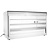 Buffalo Nablatowa witryna grzewcza 30 do 90°C, 650W, z prostą szybą Buffalo CJ559, 363x744x(h)433 mm