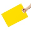 Hygiplas Deska do krojenia HACCP 458x306x(h)12 mm, z polietylenu żółta, Hygiplas HW007 Commercial Grip
