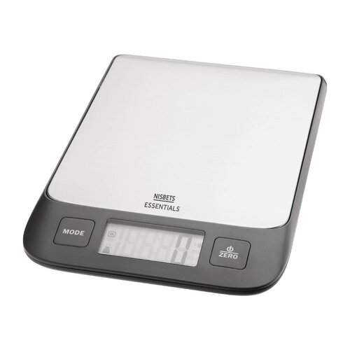 Nisbets Essentials Cyfrowa waga kuchenna do 5 kg, Nisbets Essentials DA091 150x220x(h)20 mm Nisbets Essentials Cyfrowa waga kuchenna do 5 kg, Nisbets Essentials DA091 150x220x(h)20 mm