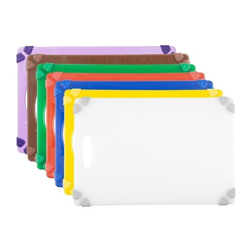 Hygiplas Deska do krojenia HACCP 458x306x(h)12 mm, z polietylenu czerwona, Hygiplas HW005