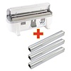 Wrapmaster Dyspenser do folii spożywczej 305 mm, z 3 rolkami folii 300m, Wrapmaster S568