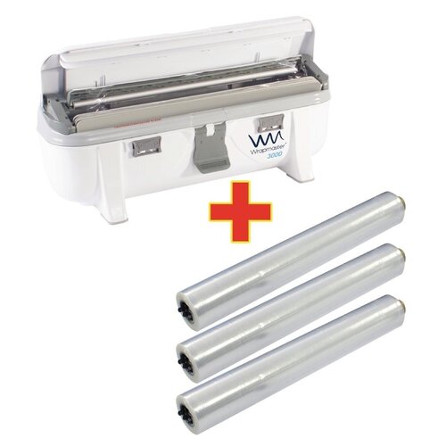 Wrapmaster Dyspenser do folii spożywczej 305 mm, z 3 rolkami folii 300m, Wrapmaster S568 Wrapmaster Dyspenser do folii spożywczej 305 mm, z 3 rolkami folii 300m, Wrapmaster S568