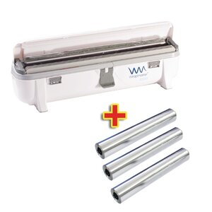 Wrapmaster Dyspenser do folii spożywczej 520 mm, z 3 rolkami folii 90m, Wrapmaster S599