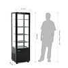 Polar Refrigeration  Witryna chłodnicza kwadratowa 235L, 0 do 12°C, 375W, z prostą szybą Polar C-Series CX573, 485x515x(h)1690 mm