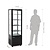 Polar Refrigeration  Witryna chłodnicza kwadratowa 235L, 0 do 12°C, 375W, z prostą szybą Polar C-Series CX573, 485x515x(h)1690 mm